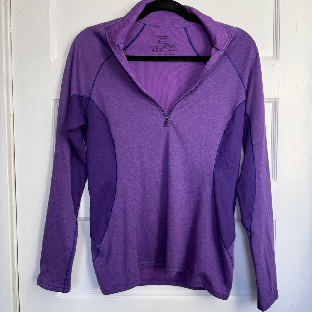 Patagonia Capilene 3 Midweight 1/4 Zip Pullover Purple Women Small 44453 F0